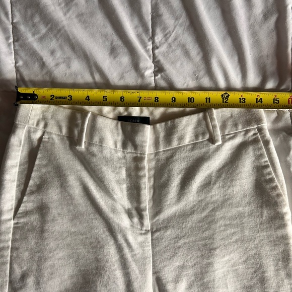JCrew cropped white linen pants size 2. - Picture 10 of 10
